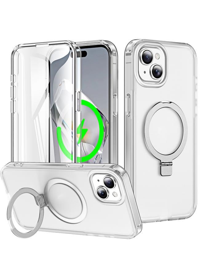 اس-توب جراب لهاتف iPhone 13 Frost Skin Feel MagSafe Holder 360 جراب كامل للجسم - Image 1