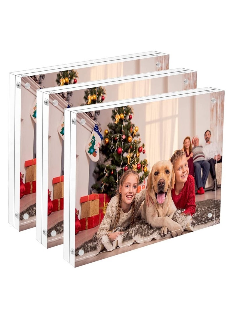 (2 PCS 9*13cm) Acrylic Strong Magnetic Picture Frame, Pendulum, Decca Multi-Size Multi-Purpose Price Tag Crystal Picture Frame Magnet  - Image 1