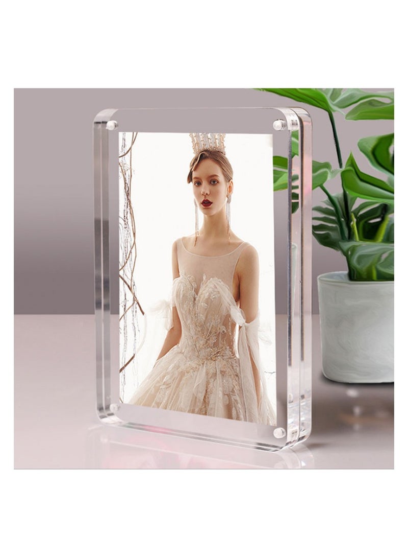 (2 PCS 9*13cm) Acrylic Strong Magnetic Picture Frame, Pendulum, Decca Multi-Size Multi-Purpose Price Tag Crystal Picture Frame Magnet  - Image 2