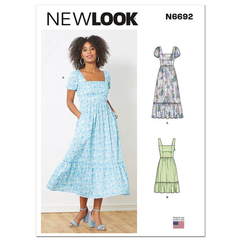 New Look Misses Dress Sewing Pattern Kit Code N6692 Sizes 681012141618