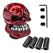 UHANBUT Skull Car Gear Shift Knob Resin Automotive Transmissions Shifting Lever Handle Big Tooth Skull Vehicle Gear Stick Shifter Knob Compatible with Most Manual Automatic Car SUV Truck Red - Image 2