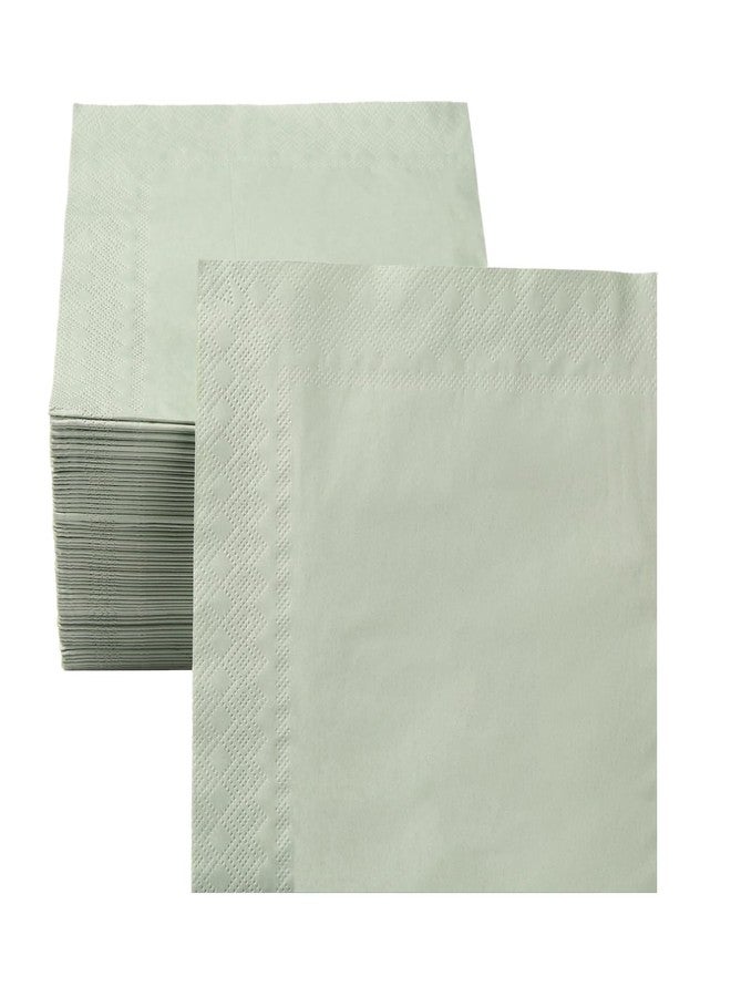 BEFORYOU Cocktail Napkin 3-Ply Dessert Napkins Folded 6.5 x 6.5 Inches Disposable Napkins for Dinner Wedding Birthday Party Bridal Anniversary Baby Shower Reception Event (50, Sage-Green) - Image 1