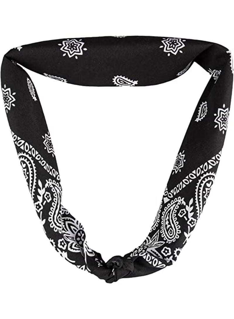 3 PCS Paisley Print Bandanas Multi-Purpose Assorted Cowboy Bandanas Unisex Head Wrap Scarf Wristband for Adults and Kids 54cmx54cm Black,Dark blue,dark brown - Image 3