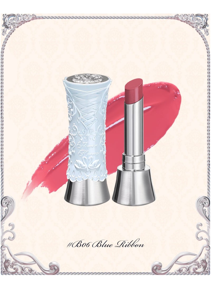 Flower Knows - Swan Ballet Solid Lip Glaze Mirror Lipstick Processional Makeup Lip-gloss Moisturizing Korean Hydrating Lipstick (B06 Blue Ribbon) - Image 1