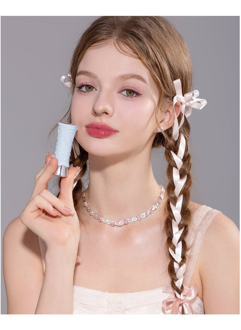 Flower Knows - Swan Ballet Solid Lip Glaze Mirror Lipstick Processional Makeup Lip-gloss Moisturizing Korean Hydrating Lipstick (B06 Blue Ribbon) - Image 1