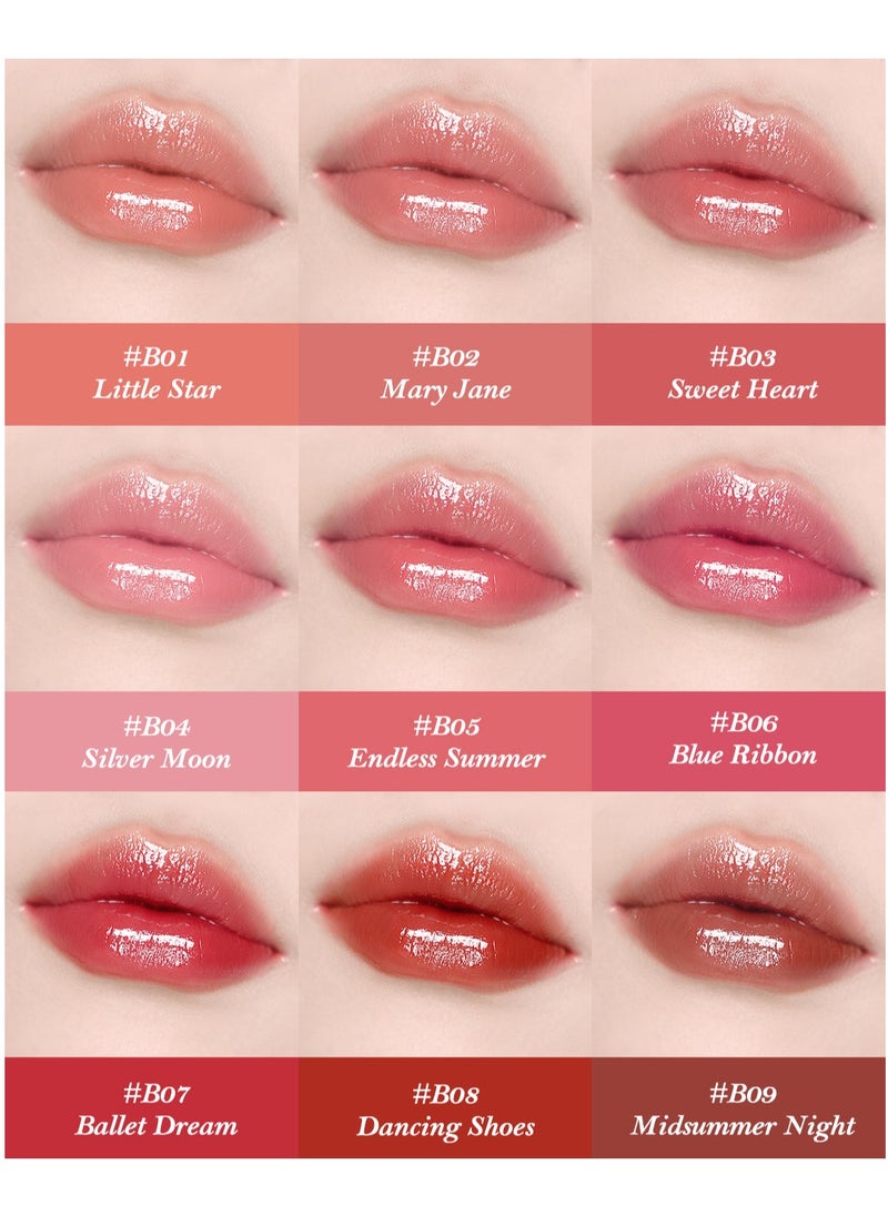 Flower Knows - Swan Ballet Solid Lip Glaze Mirror Lipstick Processional Makeup Lip-gloss Moisturizing Korean Hydrating Lipstick (B06 Blue Ribbon) - Image 1
