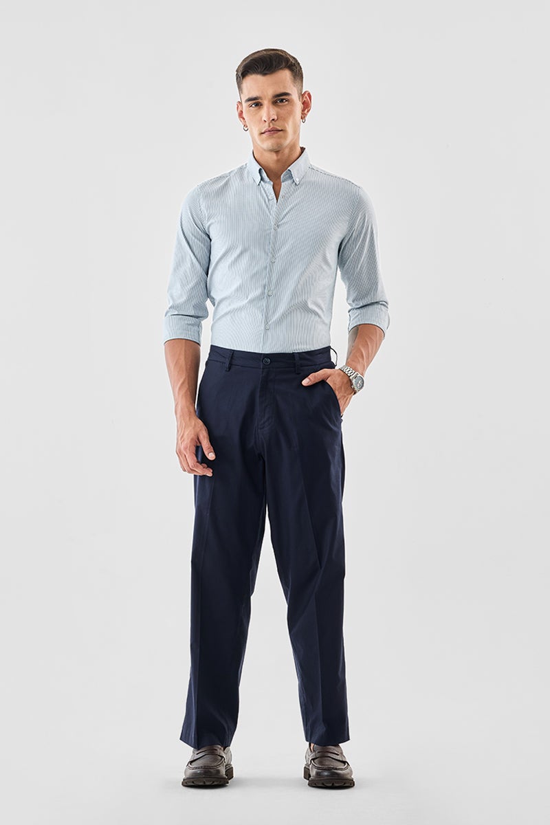 SNITCH Regular Fit Textured Trousers - Image 5