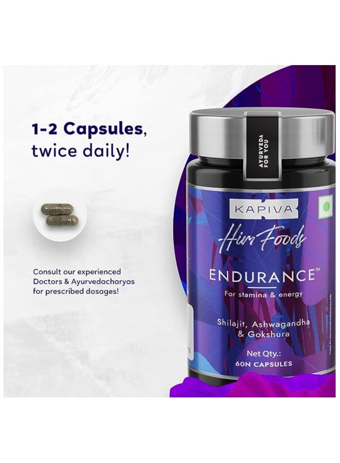 Kapiva Endurance Capsules For Energy | 60 Capsules | 14 Herbs & 7 Bhasmas like Ashwagandha, Shilajit & Gokshura to unlock Peak Performance - Image 4