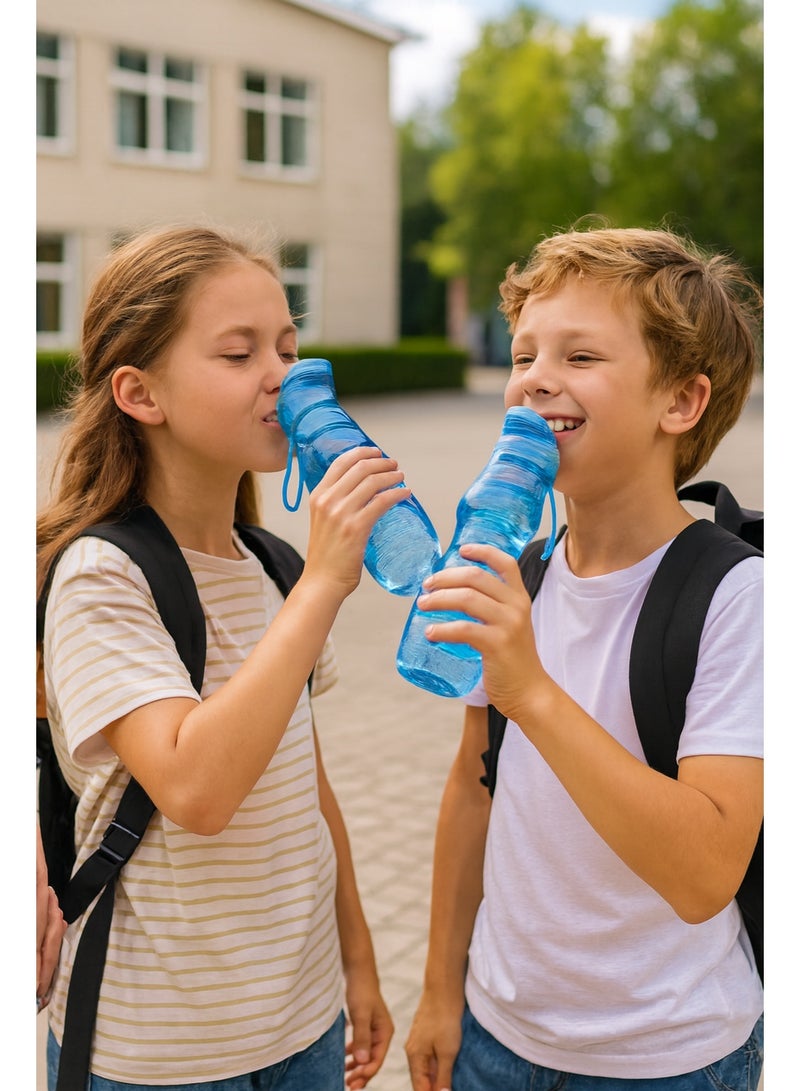 كلوكس طقم زمزمية بلاستيك 2 قطعة أزرق للمدرسة أو أثناء ممارسة الرياضة - Image 2