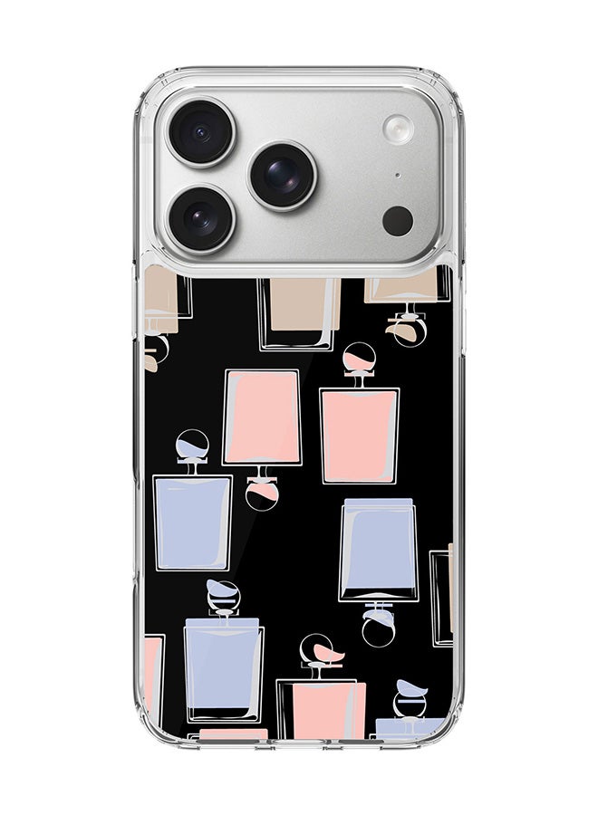 Stylizedd Classic Clear MagSafe Case for iPhone 17 Pro , Hybrid Soft Case Flexible Edges Anti Drop TPU PC Gel Thin Transparent Cover [ Designed for iPhone 17 Pro ] - Fragrant Perfume Full Print - Image 1