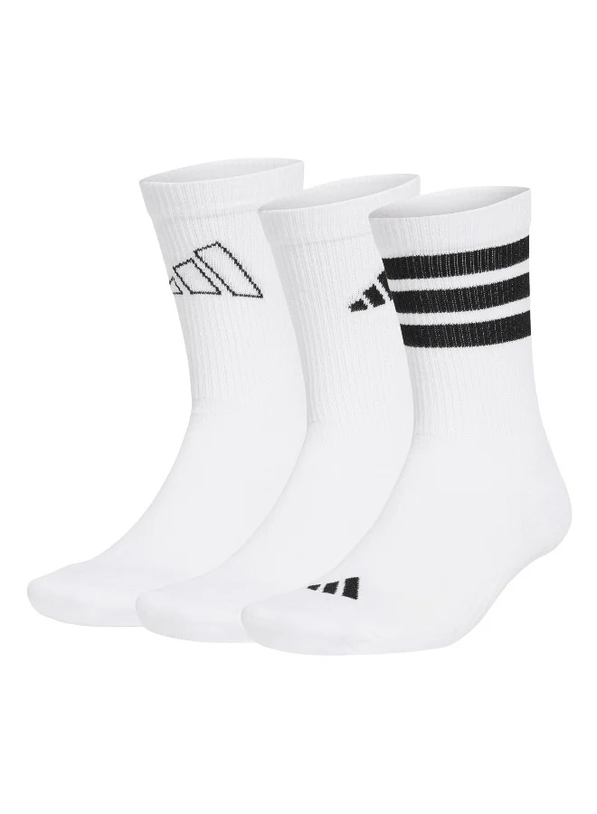 Adidas Adidas Logo Pack 3Pp White Training Socks For Unisex 10K - 11.5K