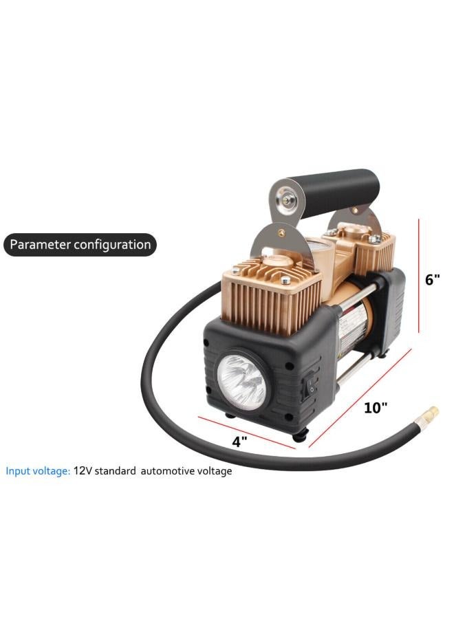 Generic Tire Inflator Car LED lights Pump Air Compressor Electric Portable Auto DC 12V  - Image 2