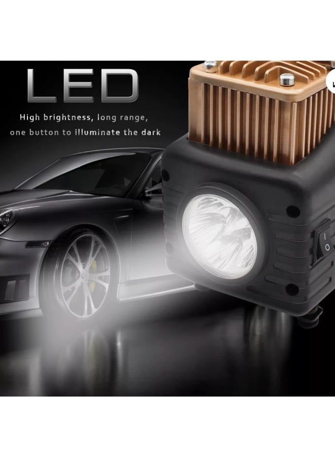 Generic Tire Inflator Car LED lights Pump Air Compressor Electric Portable Auto DC 12V  - Image 5
