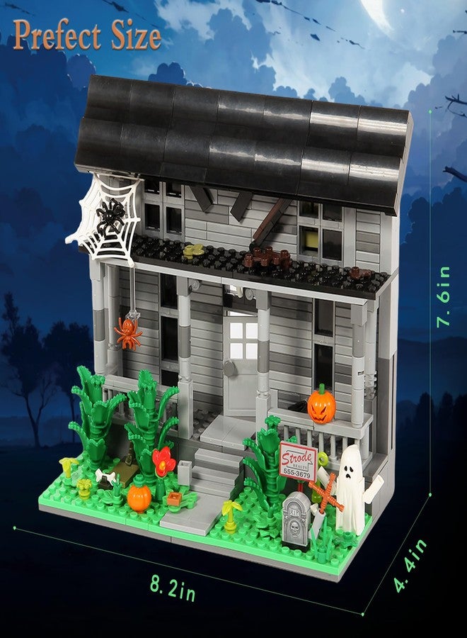 Spaciolo Halloween Movie Building Set - Horror House & Figure, Toy Building Blocks Compatible with Lego, Collectible for Horror Fans & Adults, Creative DIY Display Toy - Image 5
