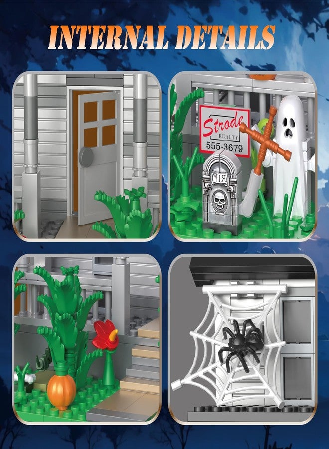 Spaciolo Halloween Movie Building Set - Horror House & Figure, Toy Building Blocks Compatible with Lego, Collectible for Horror Fans & Adults, Creative DIY Display Toy - Image 4