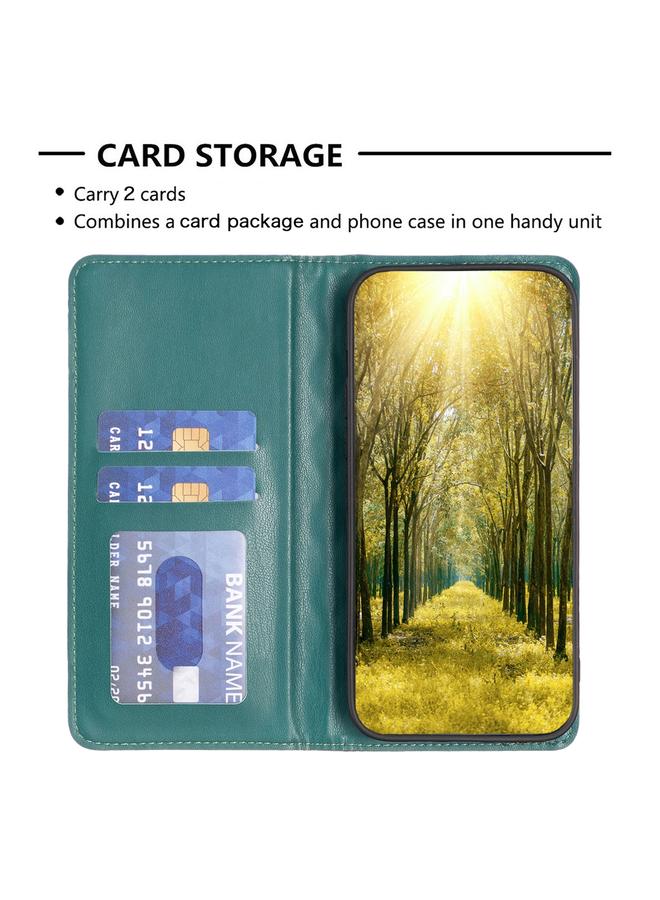 Zaboon Case For iPhone 12 Pro Max Diamond Lattice Magnetic Leather Flip Phone Case - Image 5