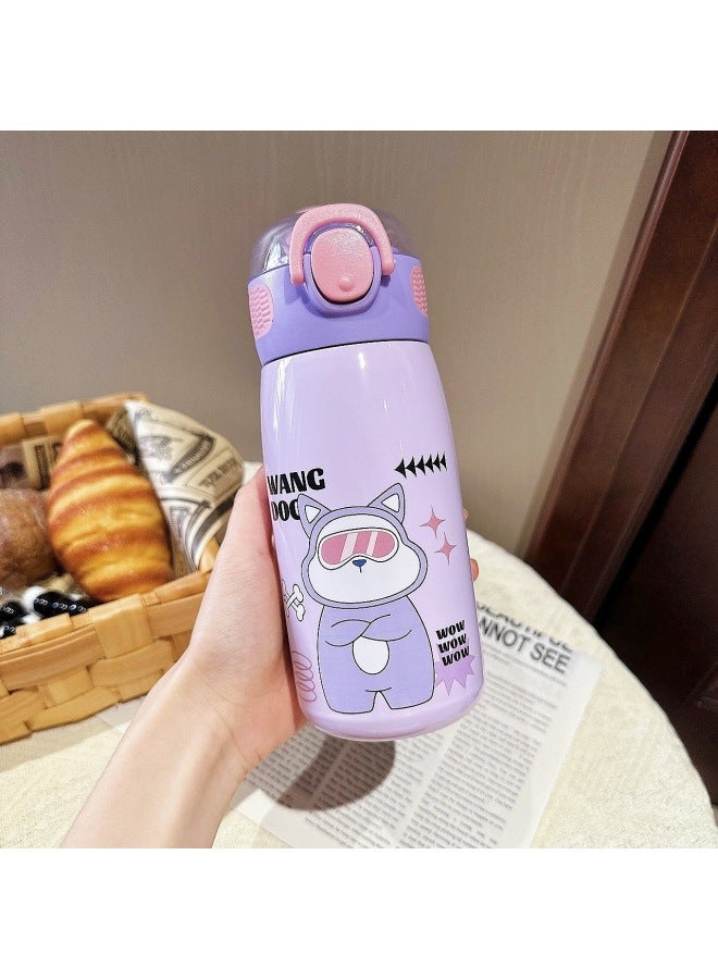 Cartoon Vacuum Cup 316 Stainless Steel Student High-looking Water Cup Cute Portable Straw Cup For School