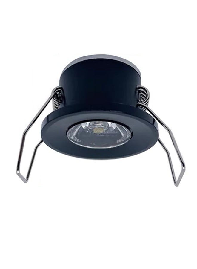 أضواء سبوت LED صغيرة 3 وات، فتحة صغيرة AC110-220V لسقف المنزل، خزانة الملابس، خزانة النبيذ، ضوء صغير للأعمال الفنية، المكتب، المتجر (لون أسود، 3000 كلفن أبيض دافئ) عبوة من قطعتين - Image 1