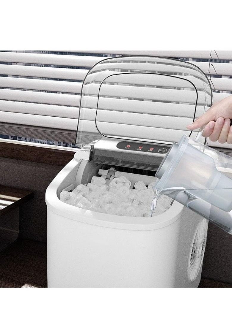 Cool Baby COOLBABY Commercial Ice Making Machine 15kg Household Small Dormitory Student Intelligent Mini Automatic Round Ice Cube Maker(White）  - Image 2