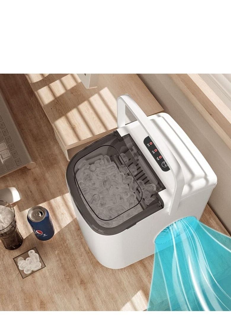 Cool Baby COOLBABY Commercial Ice Making Machine 15kg Household Small Dormitory Student Intelligent Mini Automatic Round Ice Cube Maker(White）  - Image 3