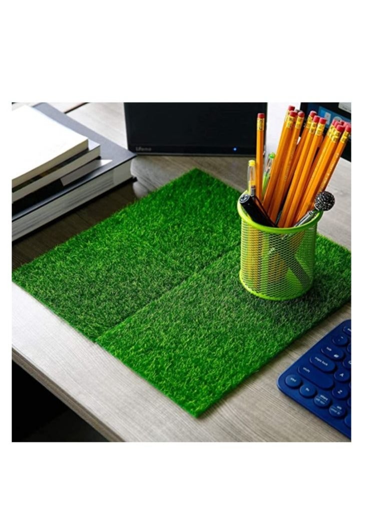 كابتن تيك عشب حديقة الجنية عشب صناعي للحدائق ، 6 × 6 بوصات ، عشب اصطناعي مصغر يشبه الحياة يشبه الجنية لتزيين بيت الدمى ، مناظر طبيعية صغيرة ، عشب الطحلب الاصطناعي لتزيين العشب ، 6 عبوات - Image 3