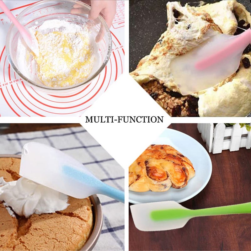 Utoolmart ملاعق سيليكون من يوتولمارت  ملاعق صغيرة  أدوات طبخ  مقاومة للحرارة  غير لاصقة  ملاعق مطبخ  للخبز والطهي  للكعك/الكريمة/المعجنات/الزبدة/خلط العجين/الطهي  وردي - Image 5