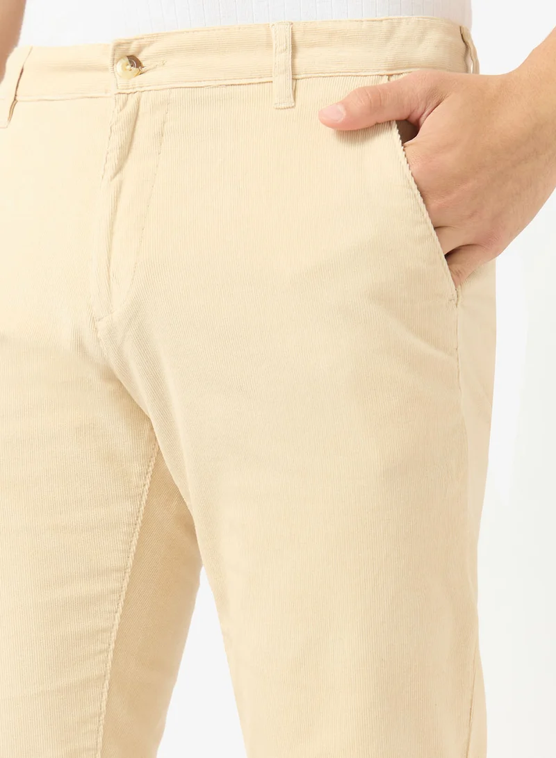 Robert Wood  Couduroy Slim fit Regular Pants for Men | Best Price UAE