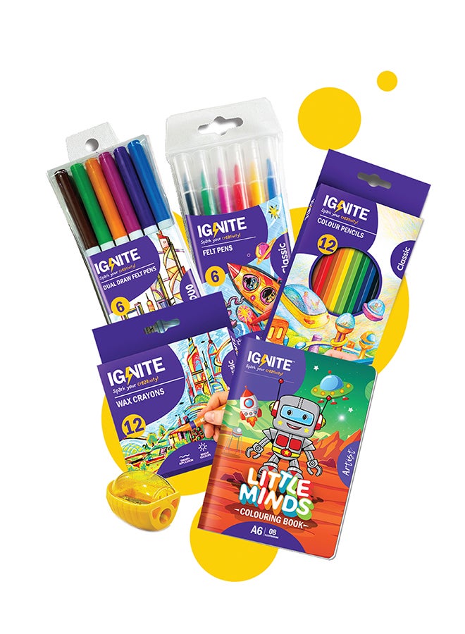 ignite Little Minds Colouring Kit | is designed to inspire creativity and artistic expression in young children Ages 3+ - Image 1