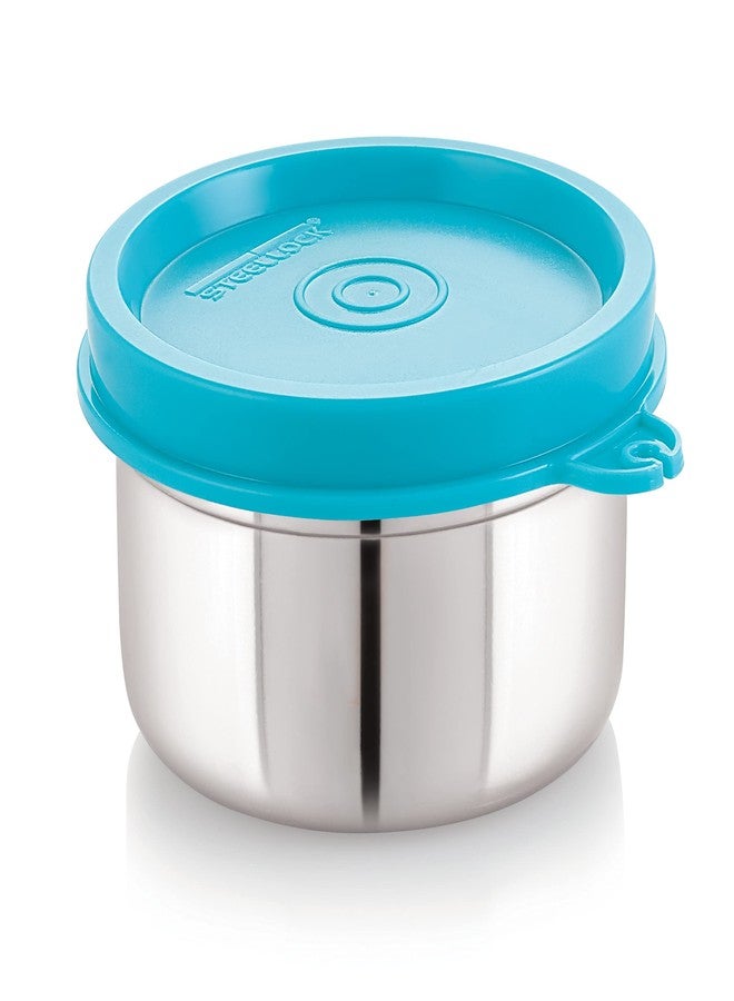 STEELLOCK Stainless Steel Airtight Container | Leak Proof Container/Storage/Lunch Box with Lid | BPA Free, Durable & Rust-Proof | SL-11-set of 4, 120ml each, Turquoise - Image 2