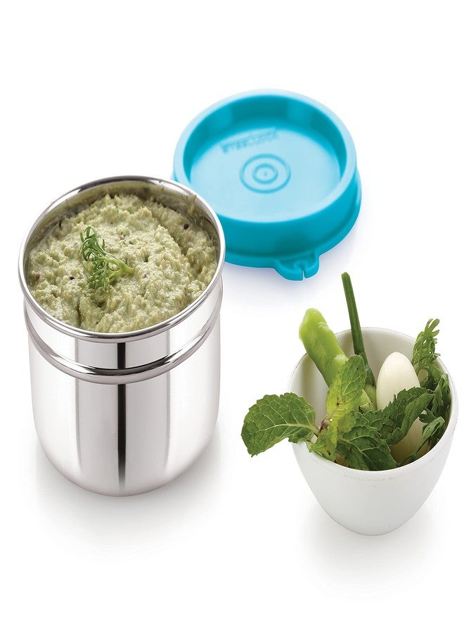 STEELLOCK Stainless Steel Airtight Container | Leak Proof Container/Storage/Lunch Box with Lid | BPA Free, Durable & Rust-Proof | SL-11-set of 4, 120ml each, Turquoise - Image 3