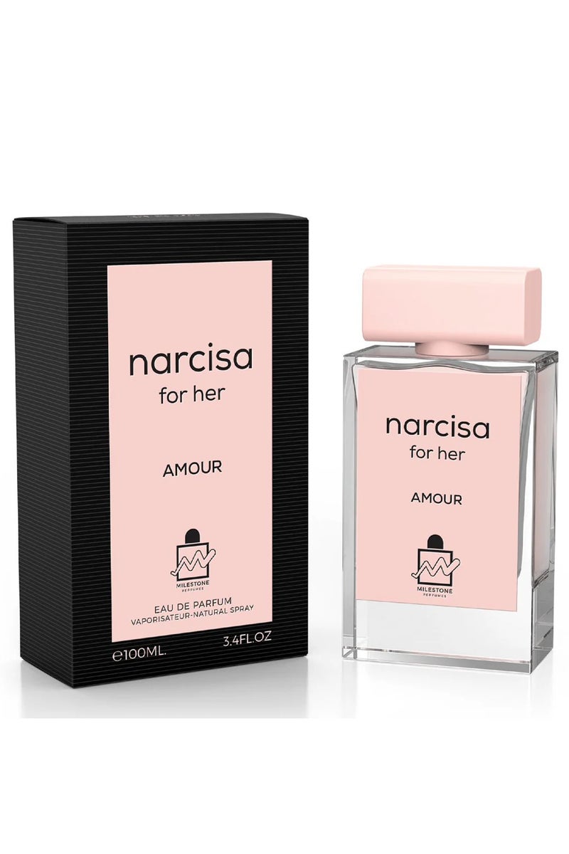 Milestone Narcisa For Her Amour Eau De Parfum For Women - 100 ML - Image 1