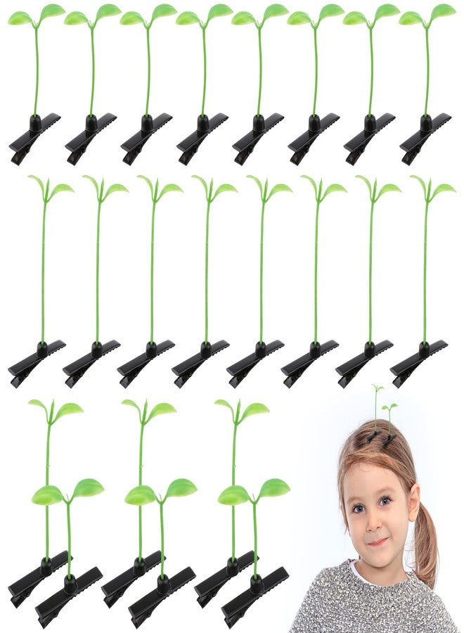 DOITOOL Bean Sprout Hair Clip: 100Pcs Funny Hair Clips Green Plant Hair Clips Little Grass Hairpin Cute Grass Ornaments Plant Grass Hair Accessories DIY for Home Party - Image 1