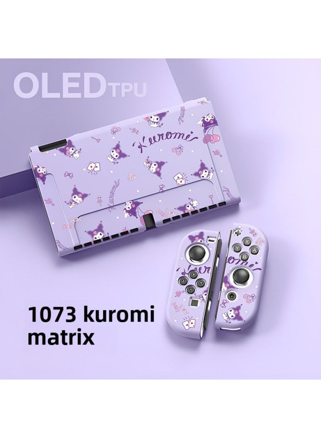 Switch Oled Protective Shell TPU Soft Shell Manufacturer Split Protective Cover OLED Color Shell Manufacturer-Product Color:931 Yugui Dog Clouds-TPU Soft Shell-OLED - Image 4