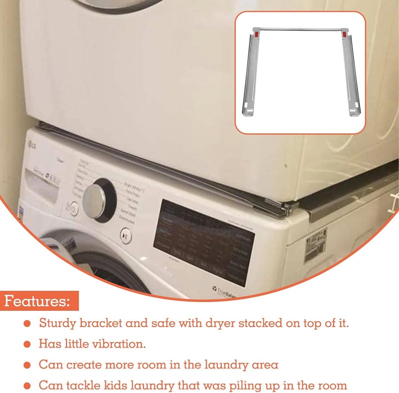 Mekar 27 Inch Laundry Stacking Kit Chrome Steel for KSTK1 Suitable for LG 27-inch Washer and Dryer (27 Inch) - Image 5