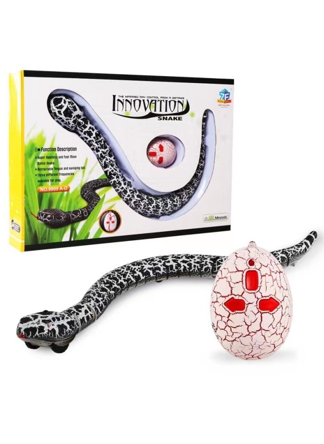 TikTok Explosions Strange Simulation Remote Control Animal Infrared Trick Remote Control Snake Remote Control Caterpillar Toy-Color:Remote Control Rattlesnake-black 9909  - Image 1