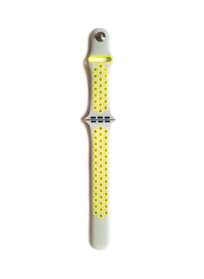 Replacement Band For Apple Watch 42mm Grey/Yellow - Image 2