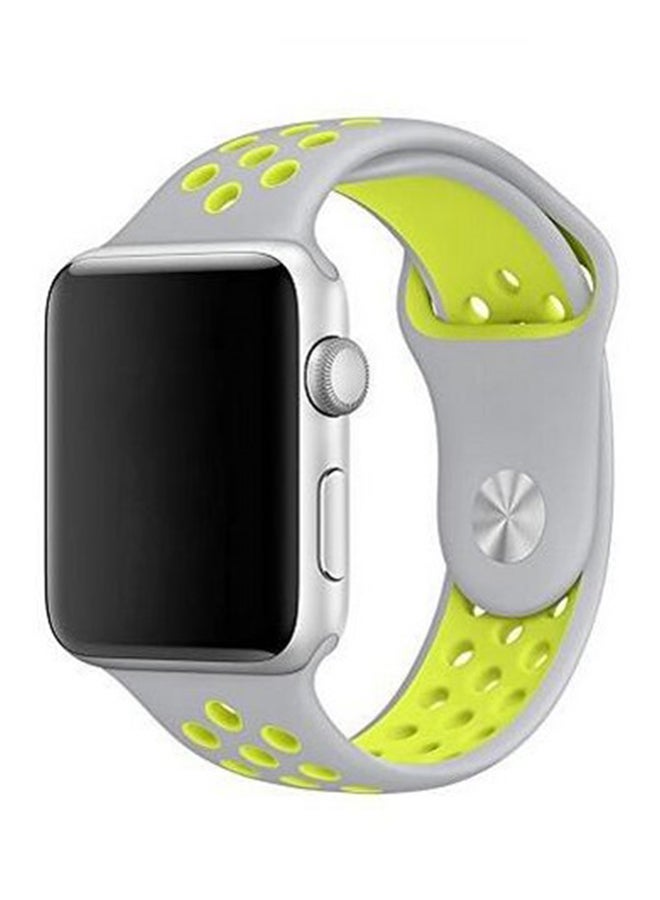 Replacement Band For Apple Watch 42mm Grey/Yellow - Image 3
