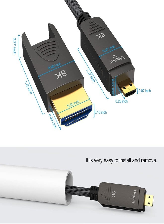 BIFALE 8K Fiber Optic HDMI 2.1 Cable 75ft, Detachable 8K HDMI 2.1 Cable Support eARC, 48Gbps, 8K@60Hz, 4K@120Hz with Dual Micro HDMI for RTX 3080/3090, Xbox Series X, PS5, Denon AV Receiver - Image 2