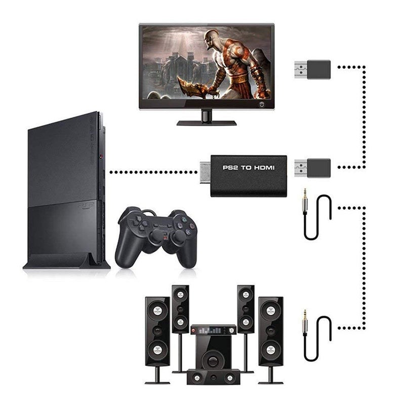 Tobo محول صوت وفيديو PS2 إلى HDMI 480i/480p/576i مع مخرج صوت 3.5 مم يدعم أوضاع عرض PS2 (أسود)(TD-313GA) - Image 3