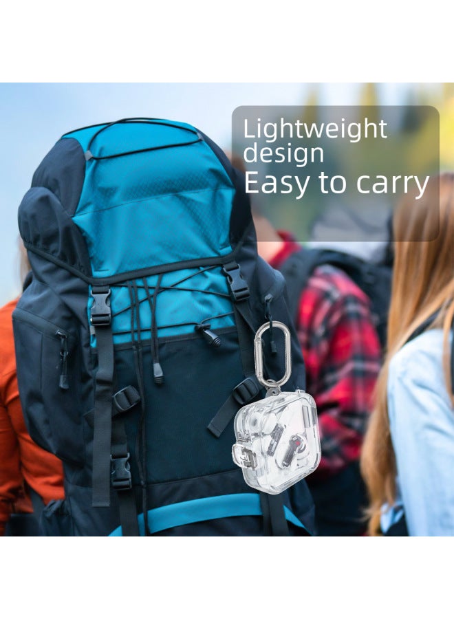 Loquat Suitable For Nothing Ear2 Headset Protective Cover Fashionable Simple Transparent Mirror PC Shell Waterproof Drop-resistant Storage Cover-Color:Transparent Purple-Model:D30 - Image 5