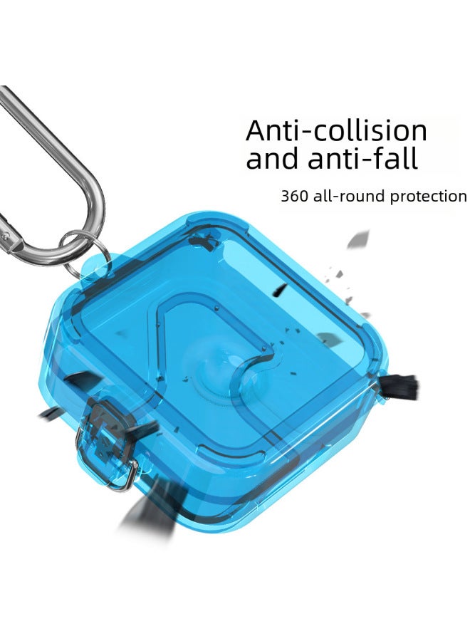 Loquat Suitable For Nothing Ear2 Headset Protective Cover Fashionable Simple Transparent Mirror PC Shell Waterproof Drop-resistant Storage Cover-Color:Transparent Purple-Model:D30 - Image 4