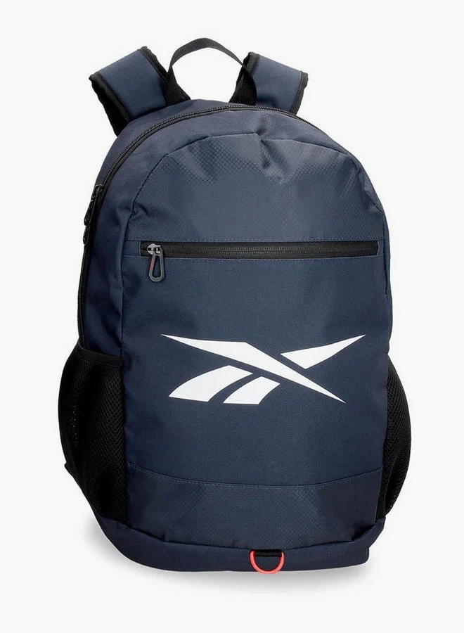 ريبوك Logo Print School Backpack With Adjustable Straps And Zip Closure - 38X19X43 Cm
