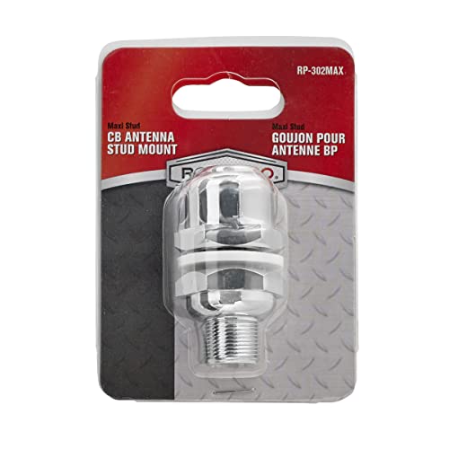 RoadPro RP-302MAX Extra Heavy Duty Chrome Platedl 3/8 x 24 Maxi Antenna Stud with SO-239 Connector - Image 5