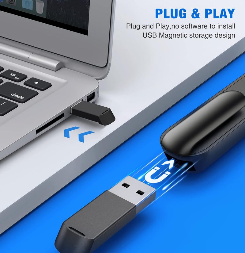 Dino Strike Wireless Presenter Remote with Air Mouse Control, Rechargeable USB Presentation Clicker PPT Pointer RF 2.4GZ PowerPoint Clicker Slide Advancer for Computer Laptop Mac - Image 3