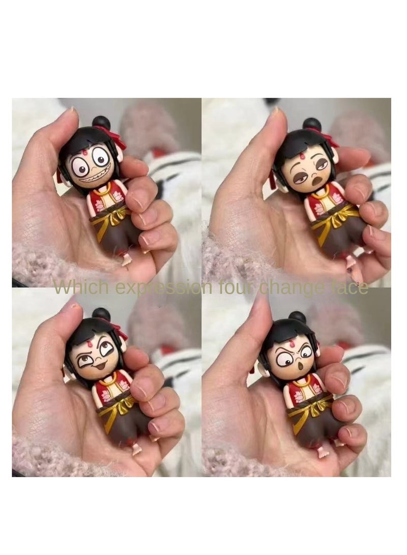 Y&D "Nezha Emoji Face-Changing Demon Child Stirring the Sea Face-Changing Toy Press Face-Changing Pendant Ornament "  - Image 1