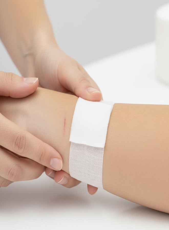 Rossify Adhesive Tape 5cm x 5m for Medical Wound Dressing, Surgical Bandage Tape with Strong Adhesive, Breathable & Skin Friendly First Aid Fixation Roll for Hospital & Home Use (3) - Image 4