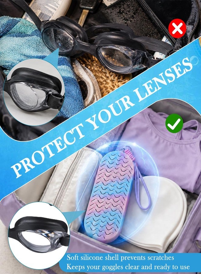 Dolreme Swim Goggle Case with Drain Holes, Breathable Silicone Holder for Kids & Adults, Clip-On Design Keeps Goggles Dry, Clean & Scratch-Free, Fits Multiple Pairs for Swim Team & Travel - Image 3