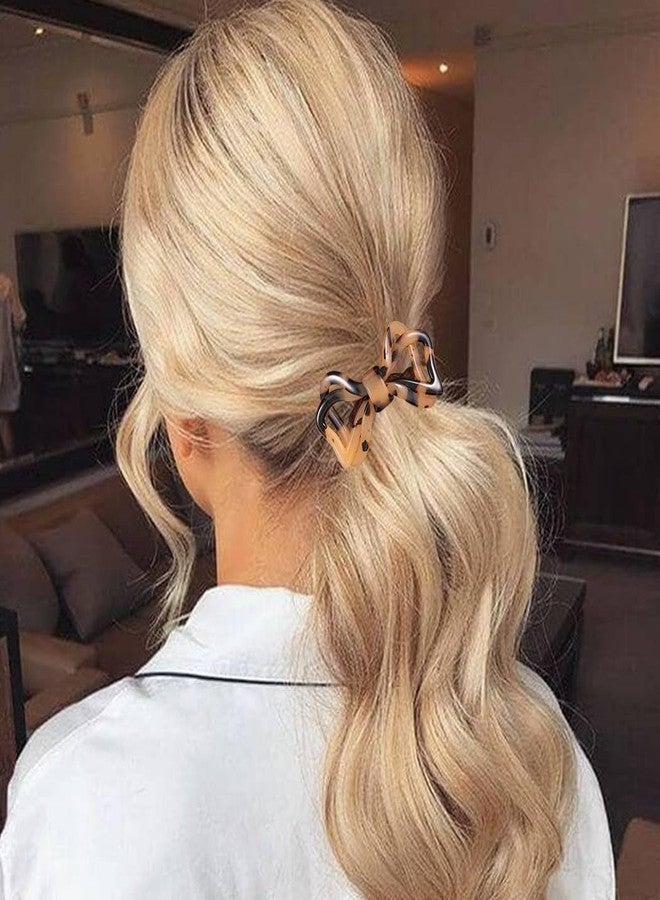 CAKURE Bow Hair Ties Tortoise Shell Ponytail Holder Bow Hair Accessories for Women and Girls (Pack of 2) - Image 3
