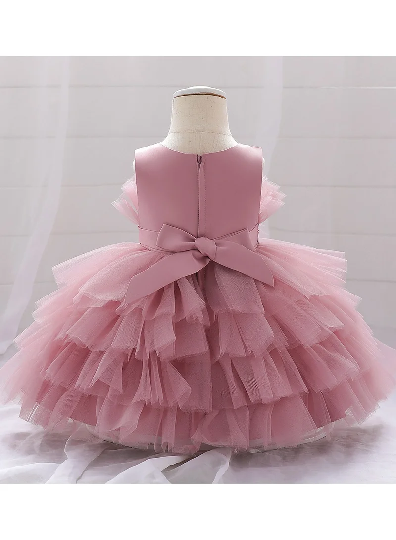 D'Daniela Fluffy Party Dress "Juliet" Powder Pink Colour