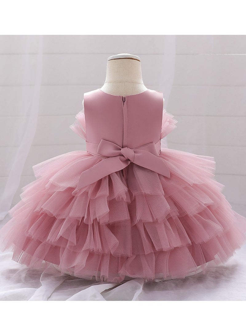 D'Daniela Fluffy Party Dress "Juliet" Powder Pink Colour - Image 2